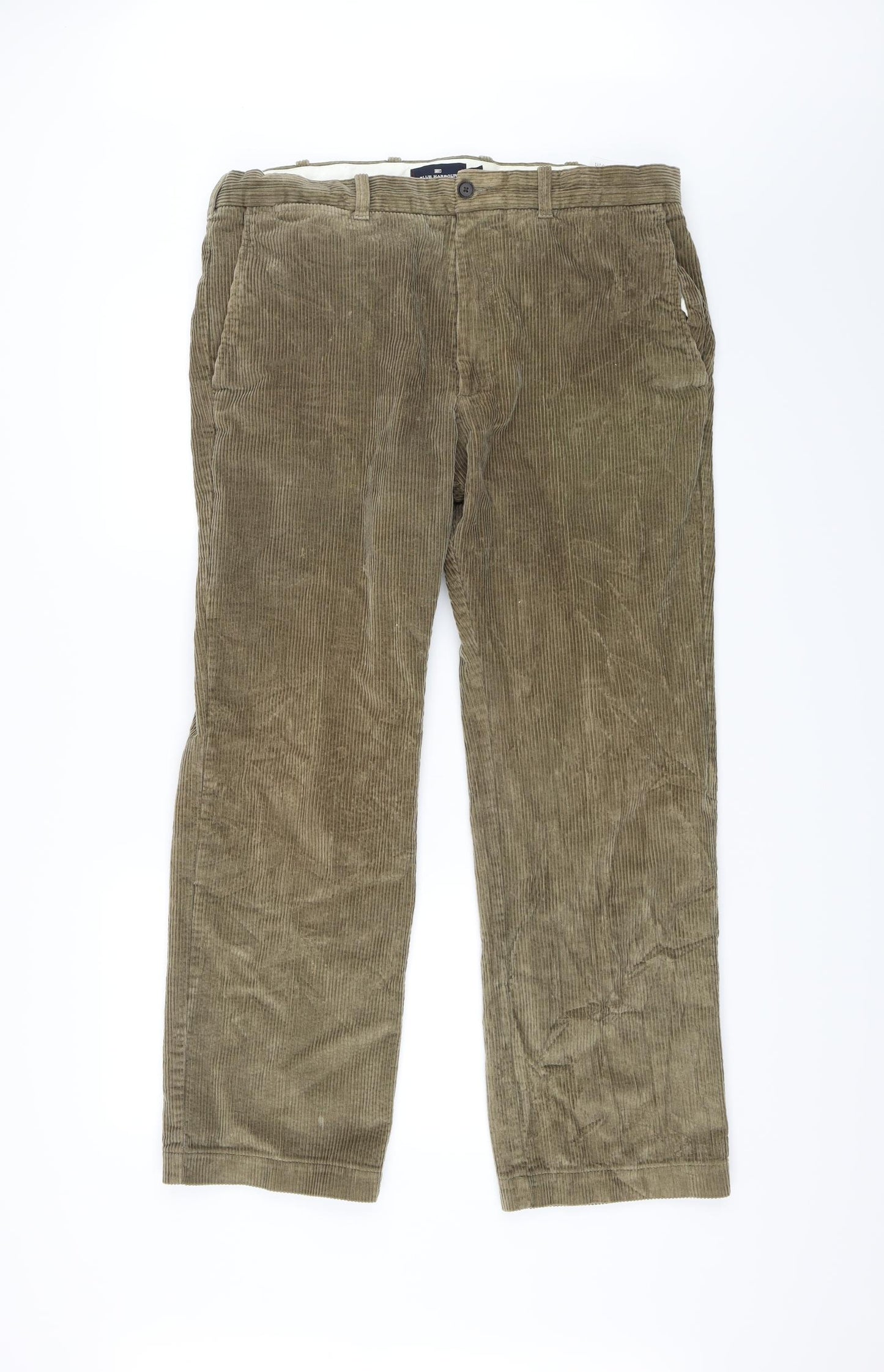 Blue Harbour Mens Green  Corduroy Trousers  Size 38 in L31 in