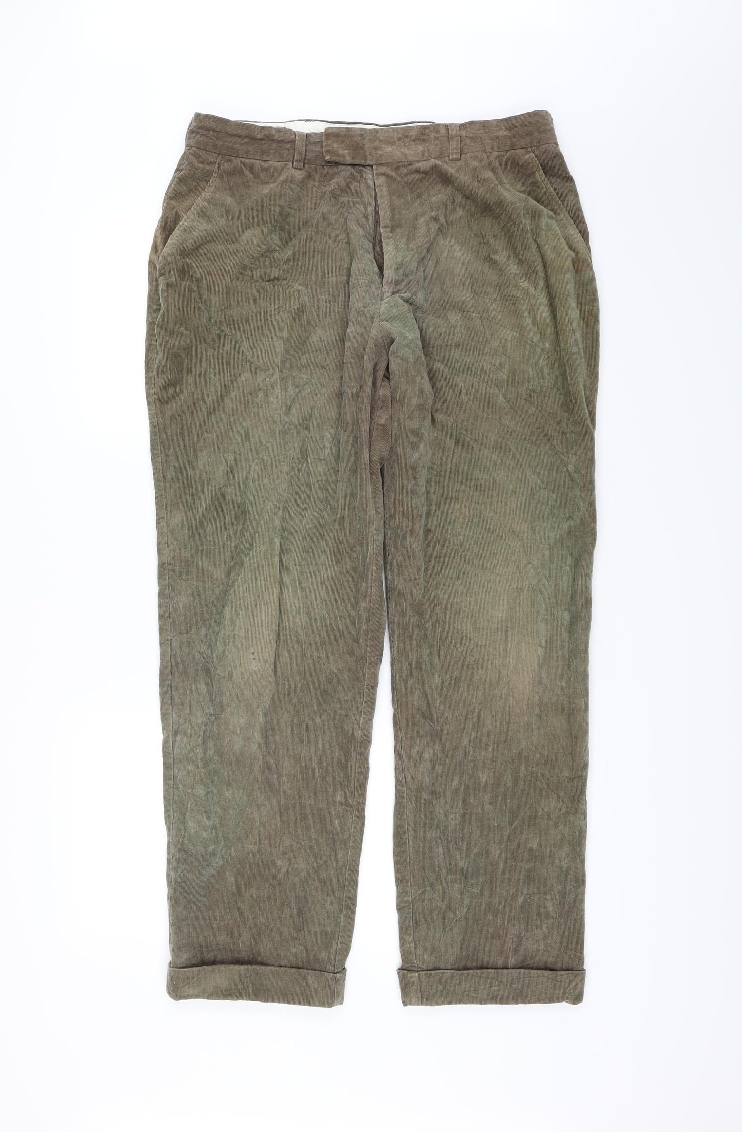 Boden Mens Green  Corduroy Trousers  Size 34 in