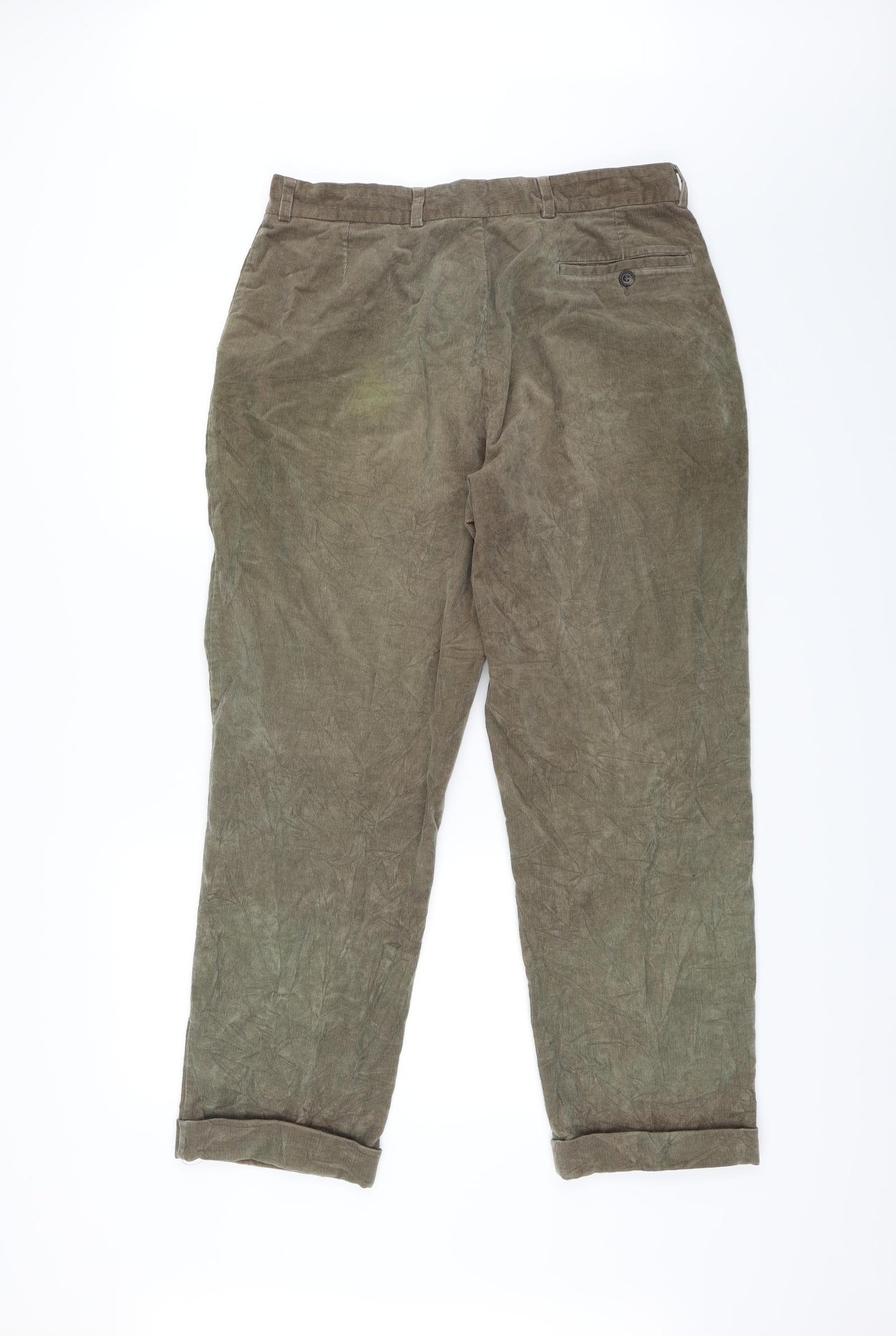 Boden Mens Green  Corduroy Trousers  Size 34 in