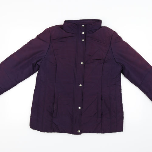 BHS Womens Purple   Puffer Jacket Coat Size 14