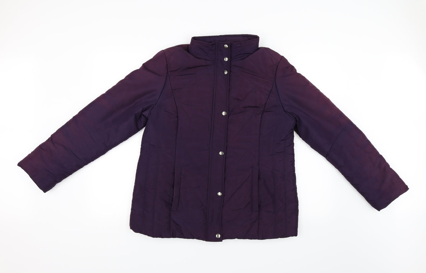 BHS Womens Purple   Puffer Jacket Coat Size 14