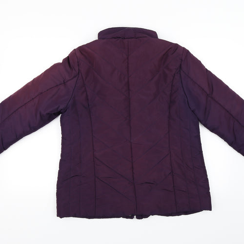 BHS Womens Purple   Puffer Jacket Coat Size 14