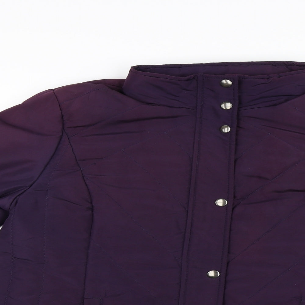 BHS Womens Purple   Puffer Jacket Coat Size 14
