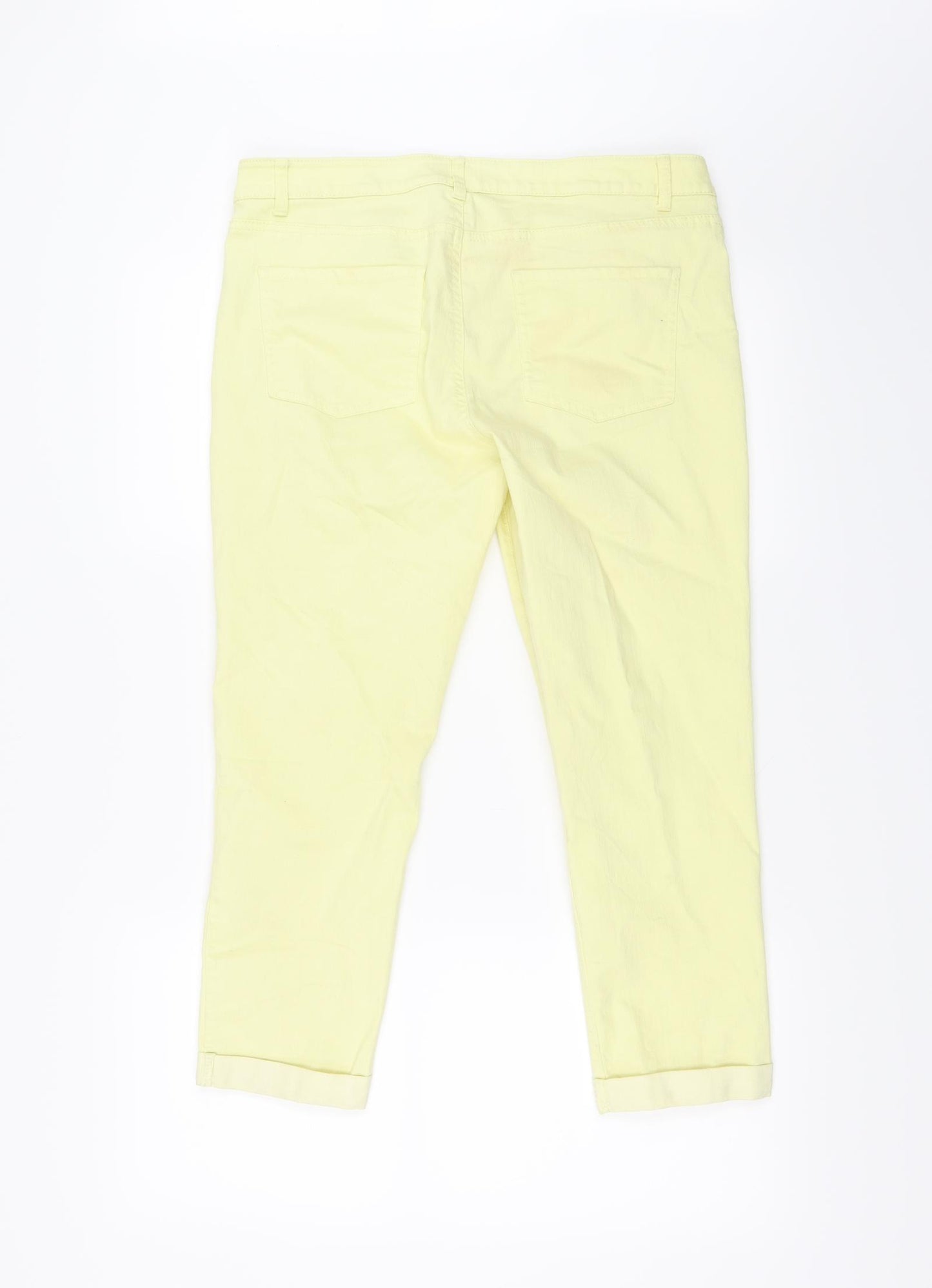 KATE Womens Yellow   Cropped Jeans Size 31 in L23 in