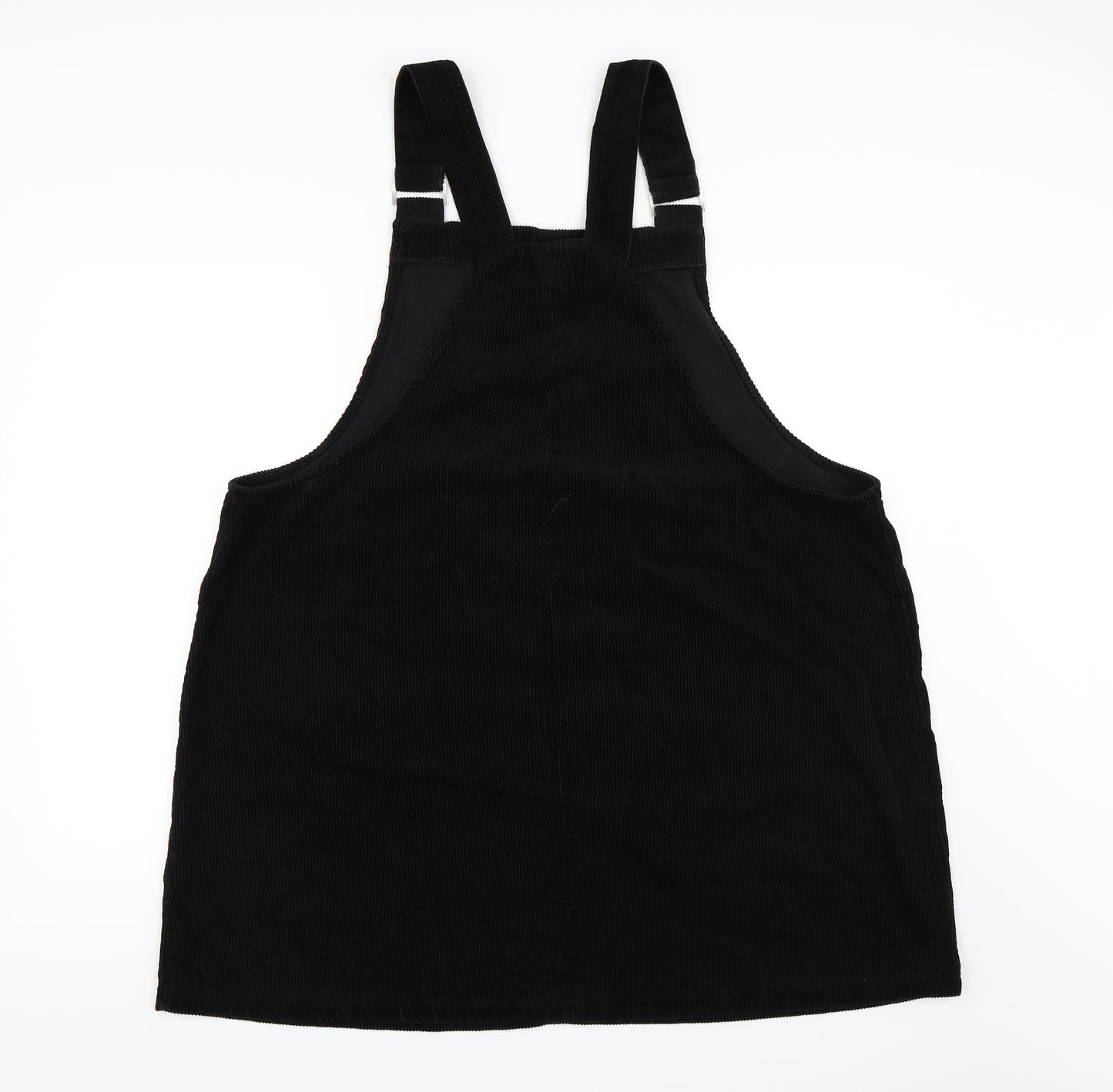 New Look Womens Black  Corduroy Pinafore/Dungaree Dress  Size 22