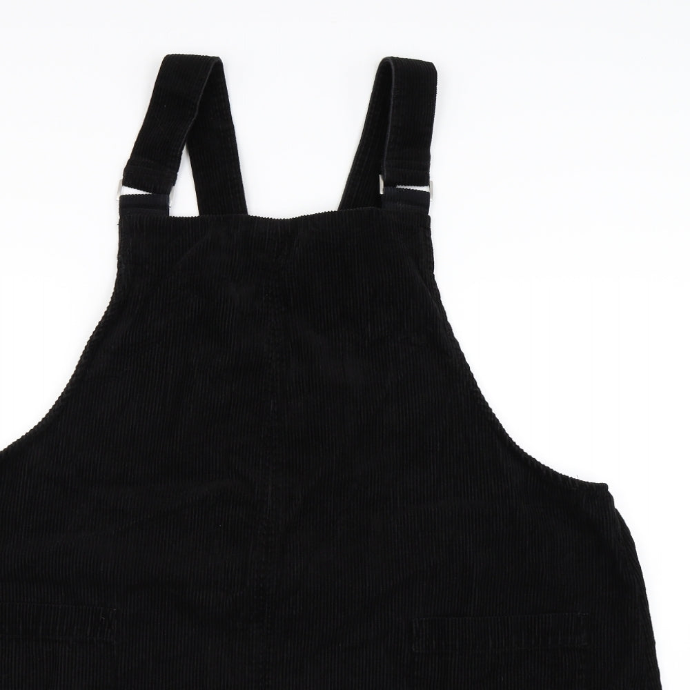 New Look Womens Black  Corduroy Pinafore/Dungaree Dress  Size 22