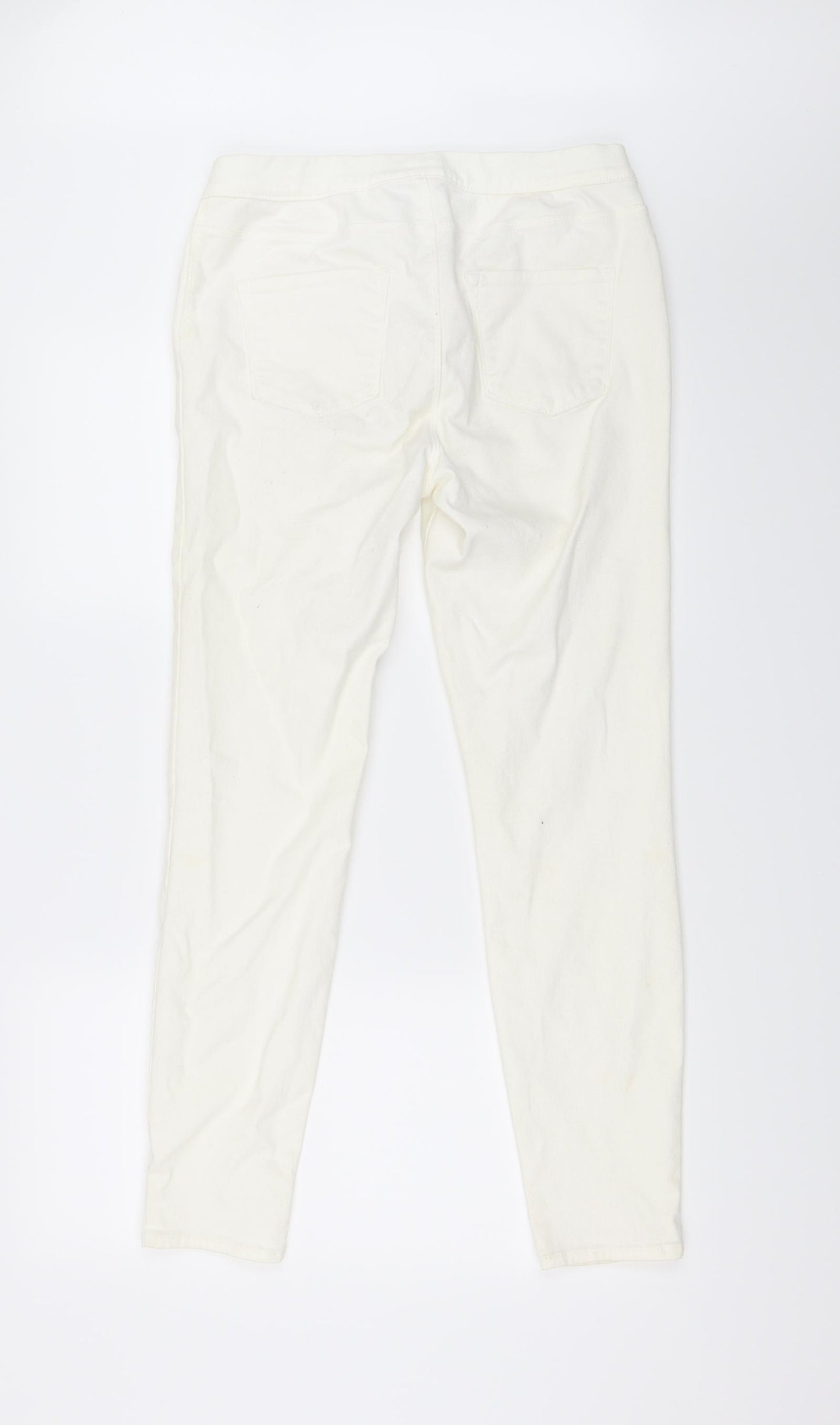 George Womens Ivory  Denim Jegging Jeans Size 14 L27.5 in