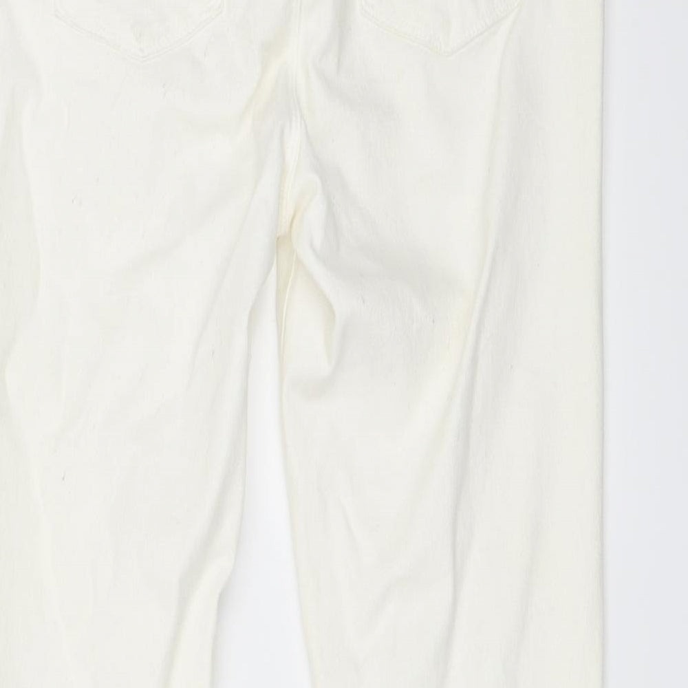 George Womens Ivory  Denim Jegging Jeans Size 14 L27.5 in