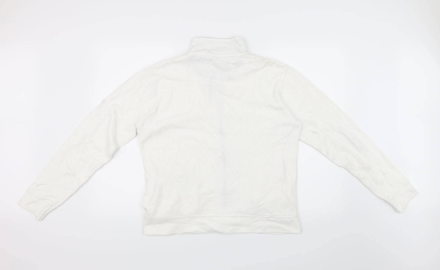 Preworn Womens Ivory   Full Zip Jumper Size 16