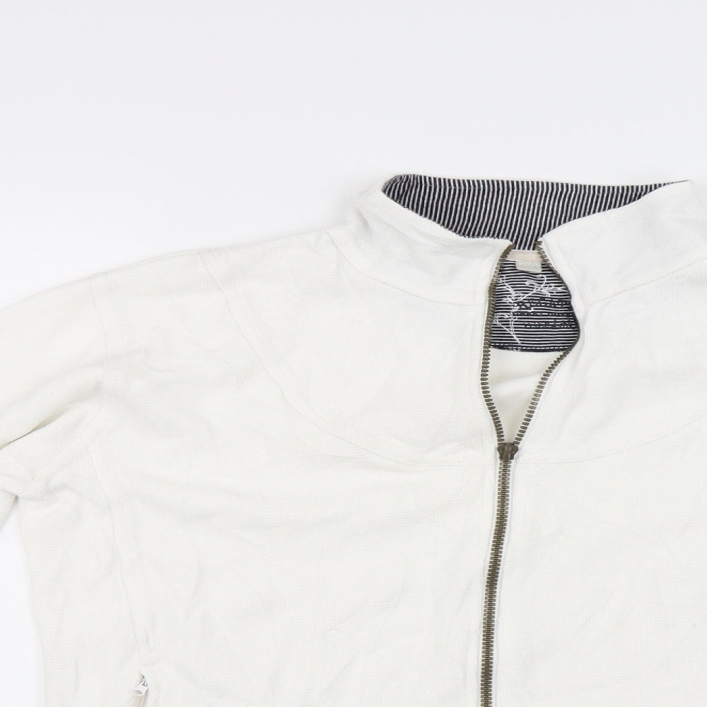 Preworn Womens Ivory   Full Zip Jumper Size 16