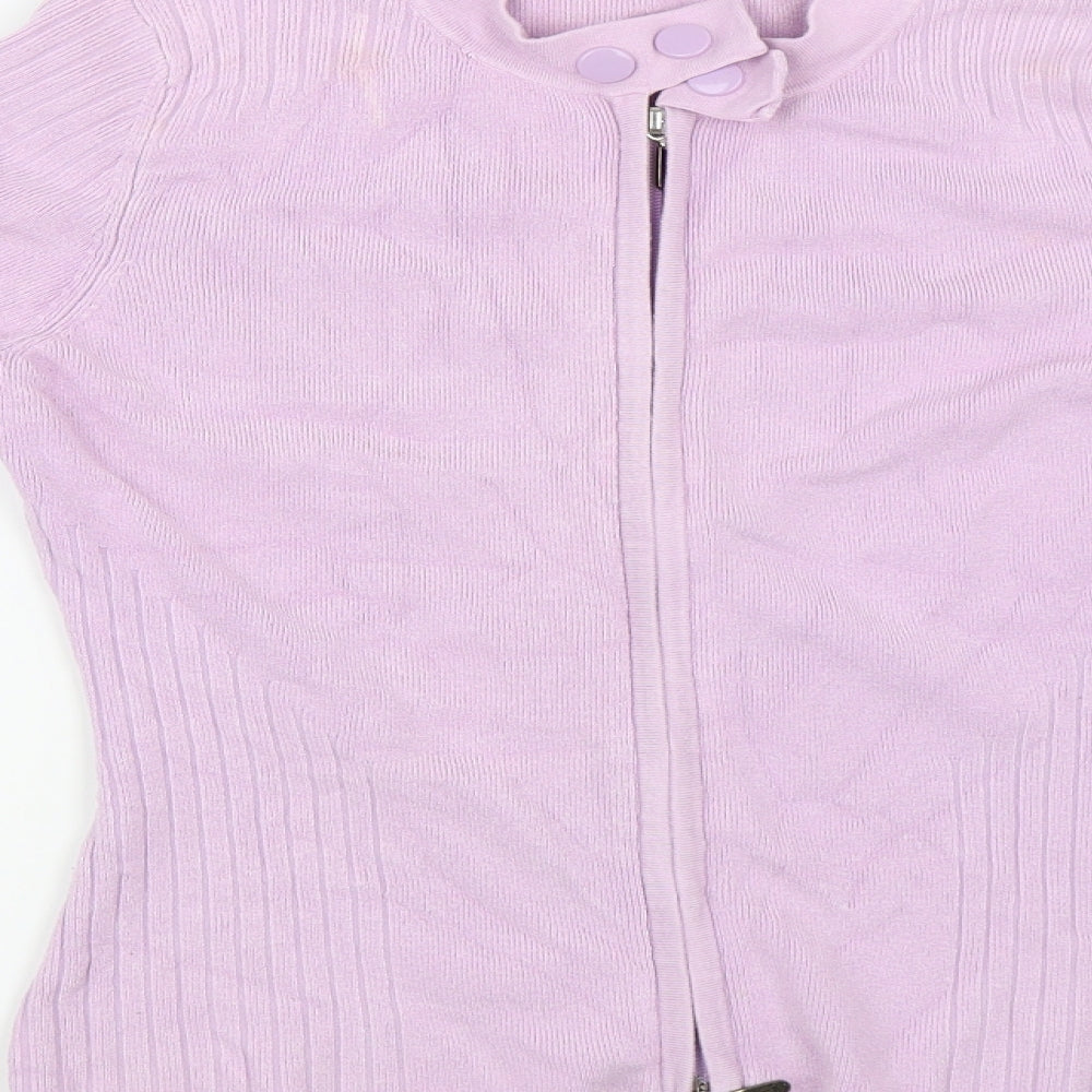YUKA Womens Purple   Full Zip Jumper Size S