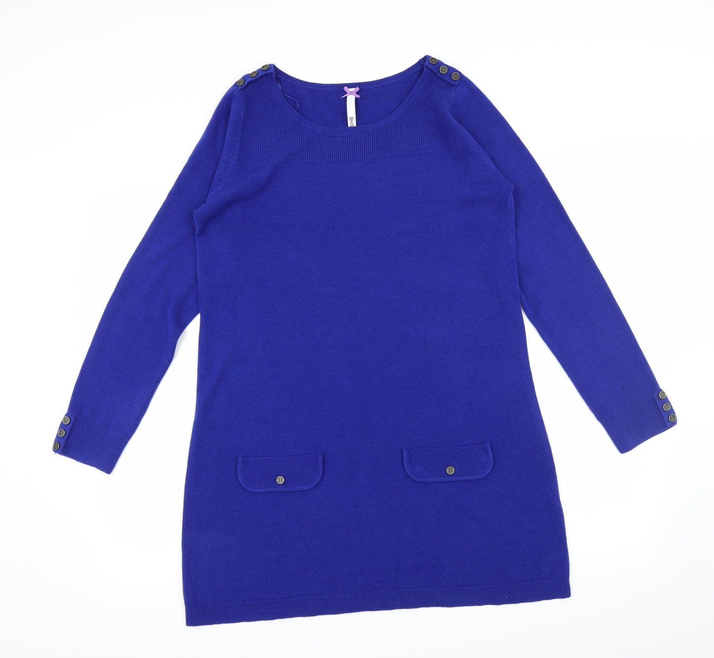 BHS Womens Blue  Knit Jumper Dress  Size 14