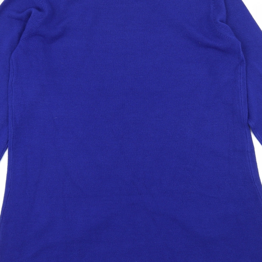 BHS Womens Blue  Knit Jumper Dress  Size 14