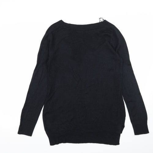 Preworn Womens Black  Knit Pullover Jumper Size 8