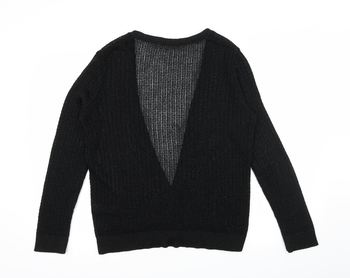 TU Womens Black  Knit Cardigan Jumper Size 16
