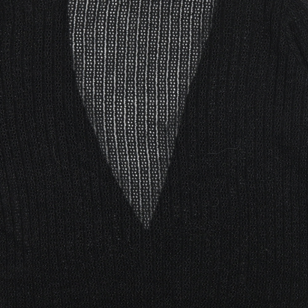 TU Womens Black  Knit Cardigan Jumper Size 16