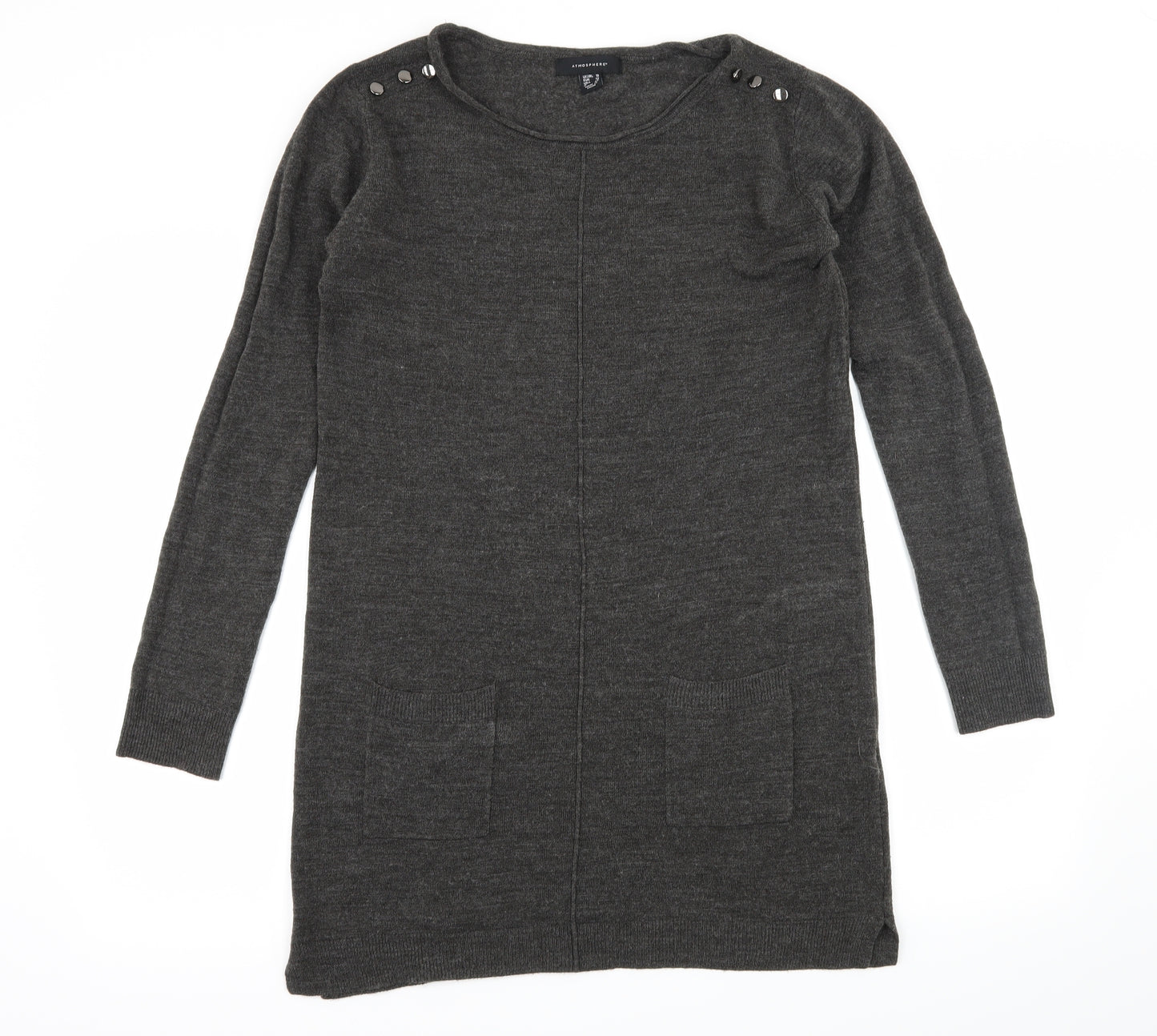 Atmosphere Womens Grey  Knit Jumper Dress  Size 10
