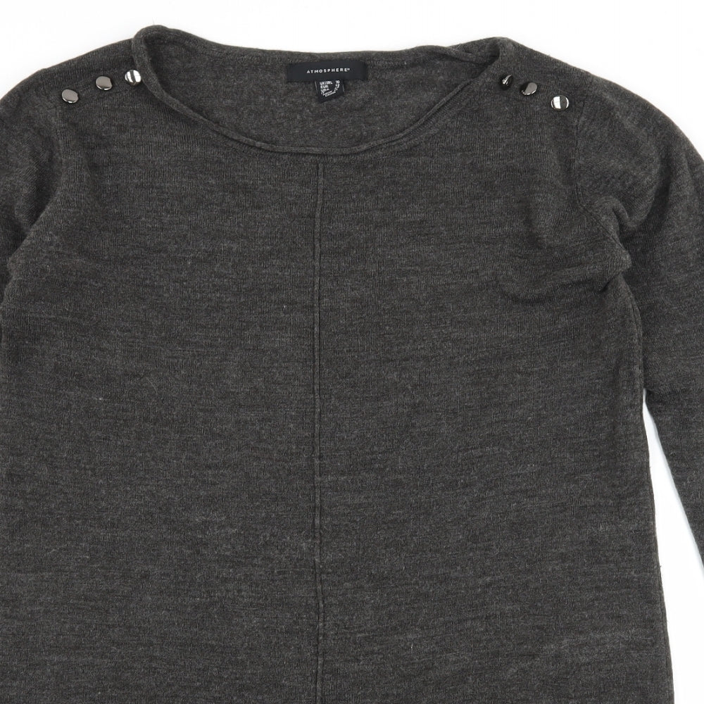 Atmosphere Womens Grey  Knit Jumper Dress  Size 10