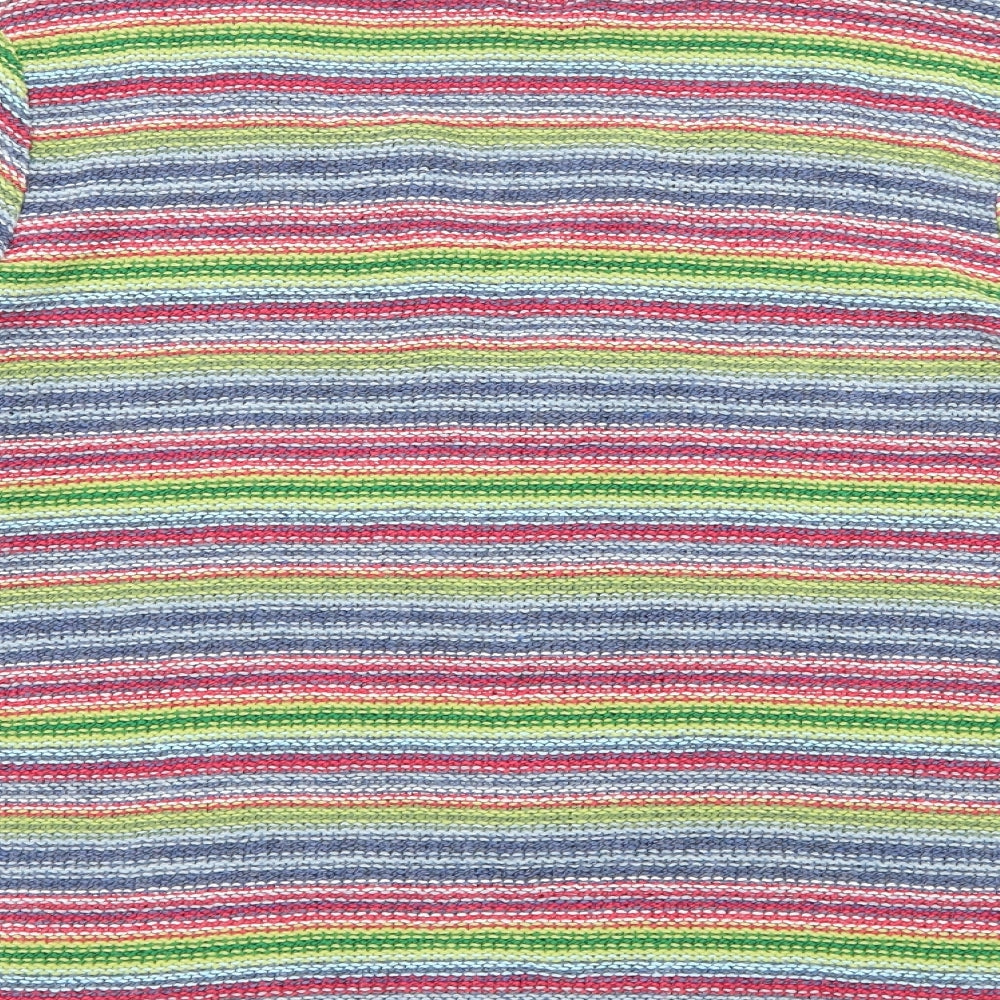 Per Una Womens Multicoloured Striped Knit Cardigan Jumper Size L