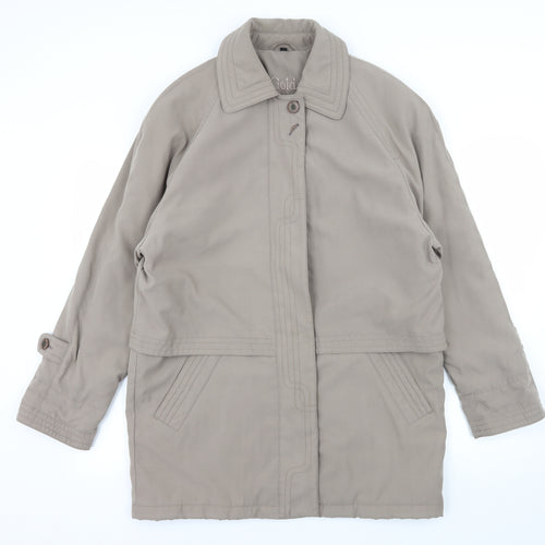 Telemac Womens Grey   Overcoat Coat Size M