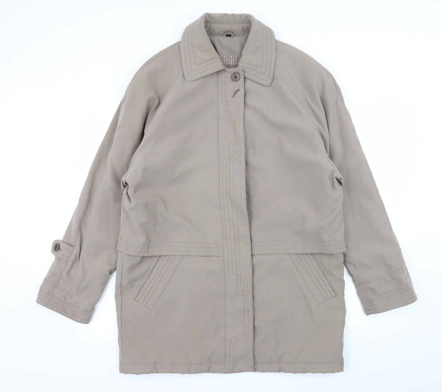 Telemac Womens Grey   Overcoat Coat Size M