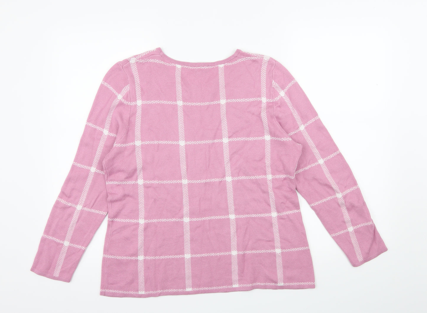 Bonmarche Womens Pink  Knit Pullover Jumper Size 12