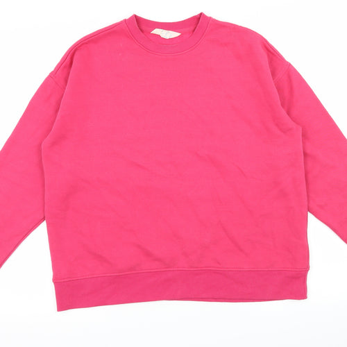 Primark Womens Pink  Jersey Pullover Sweatshirt Size 10