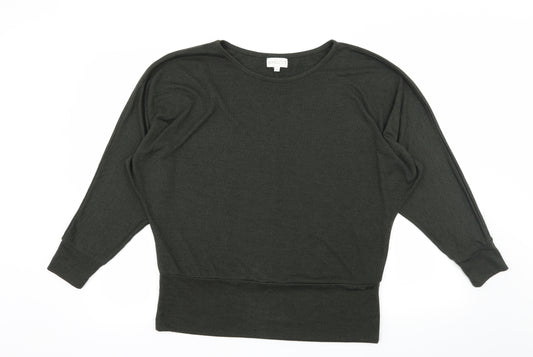 Front view of Apricot women’s green knit jumper, size M