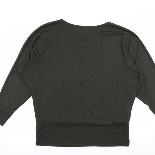 Apricot Womens Green  Knit Pullover Jumper Size M