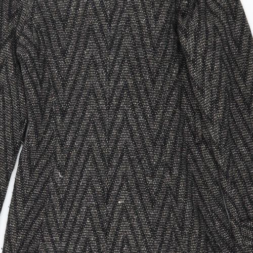 F&F Womens Green Striped  Overcoat Coat Size 12