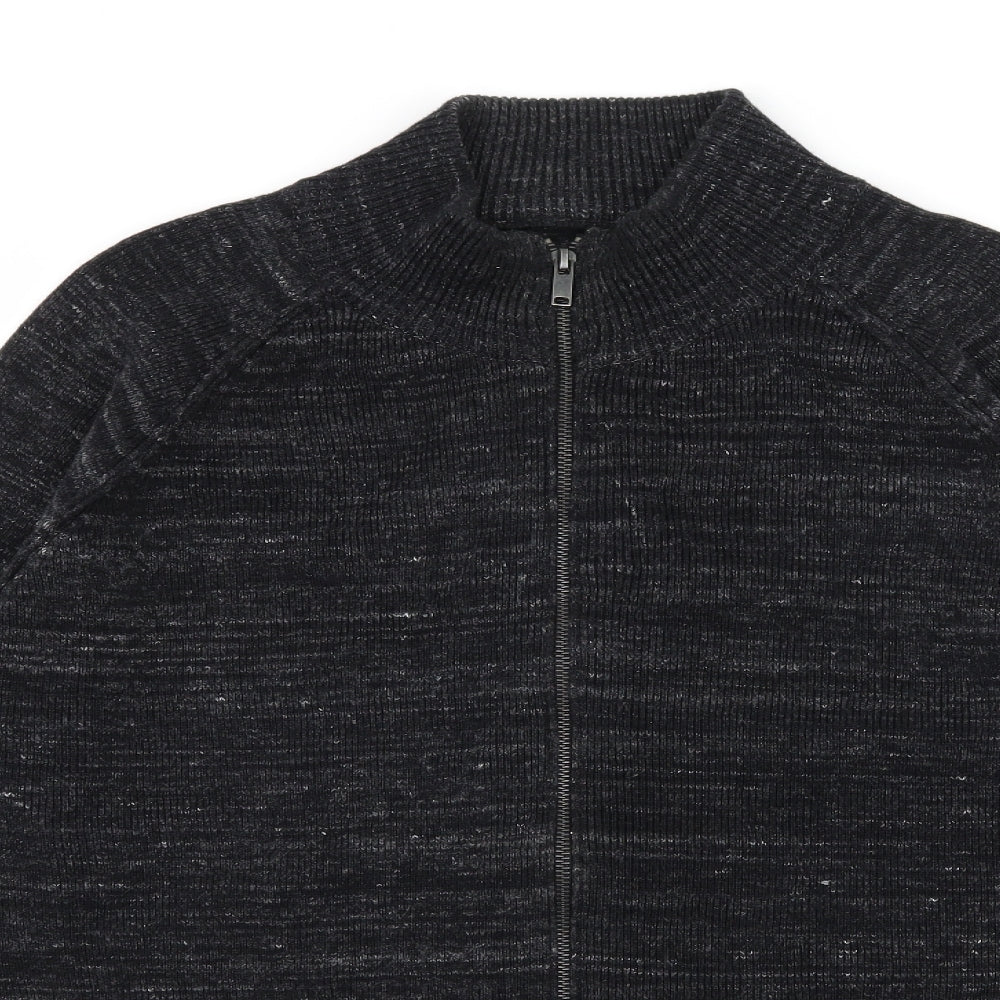 Matalan Mens Grey  Knit Cardigan Jumper Size L