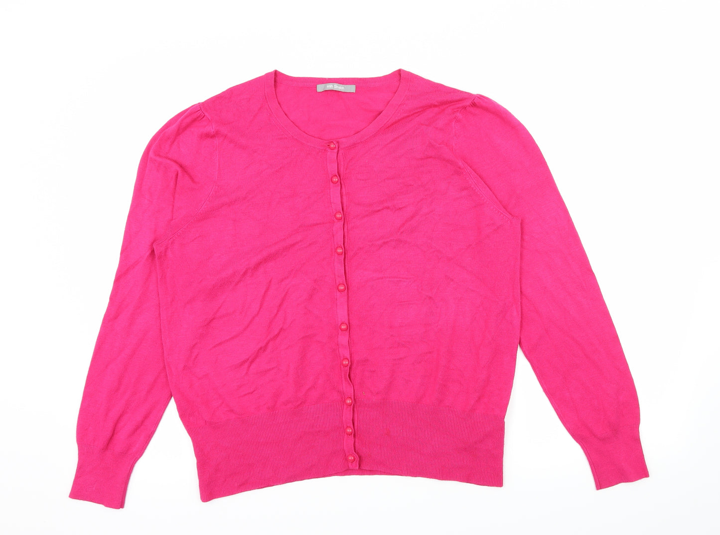 Marks and Spencer Womens Pink  Knit Cardigan Jumper Size 18