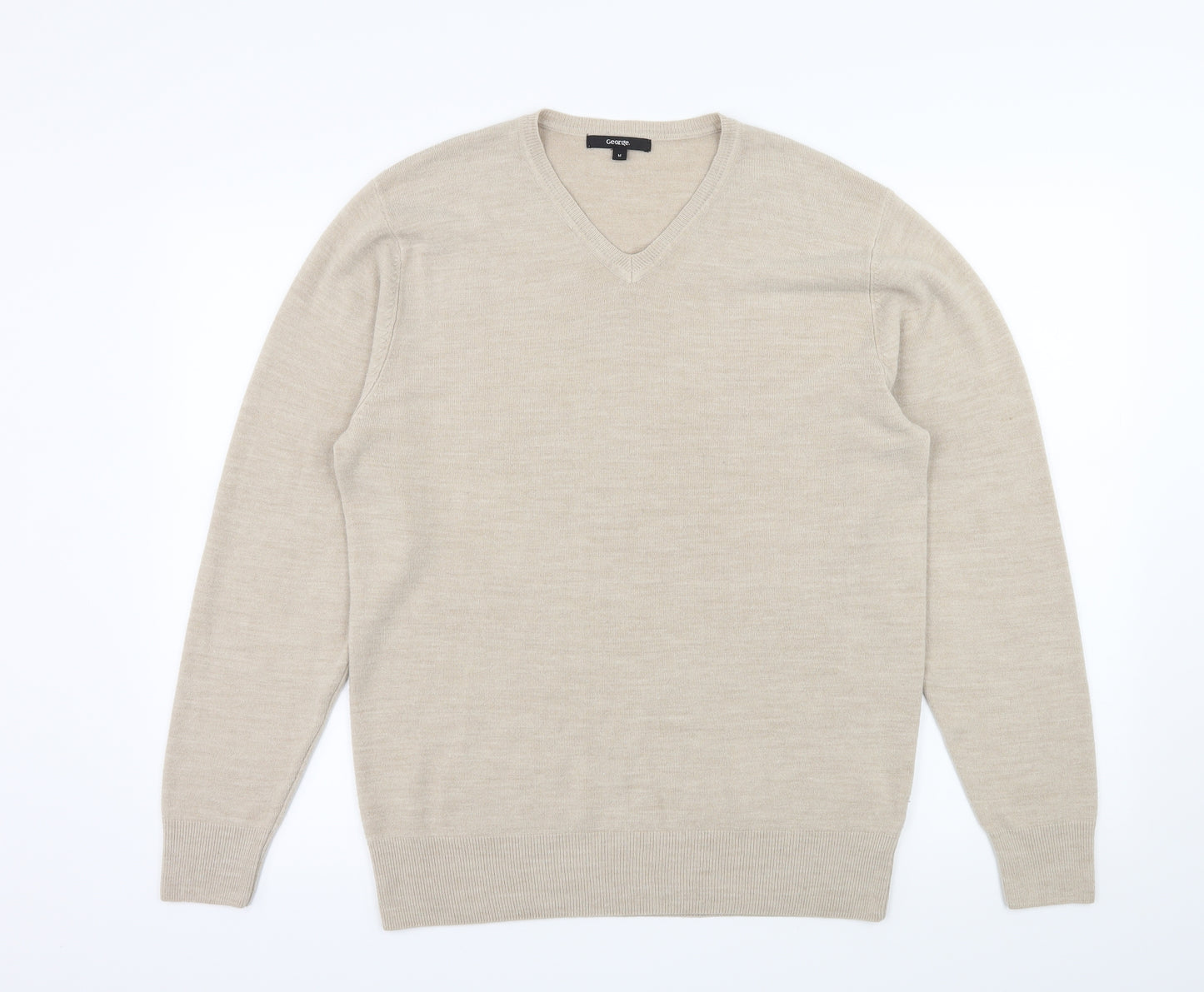 George Mens Ivory  Knit Pullover Jumper Size M