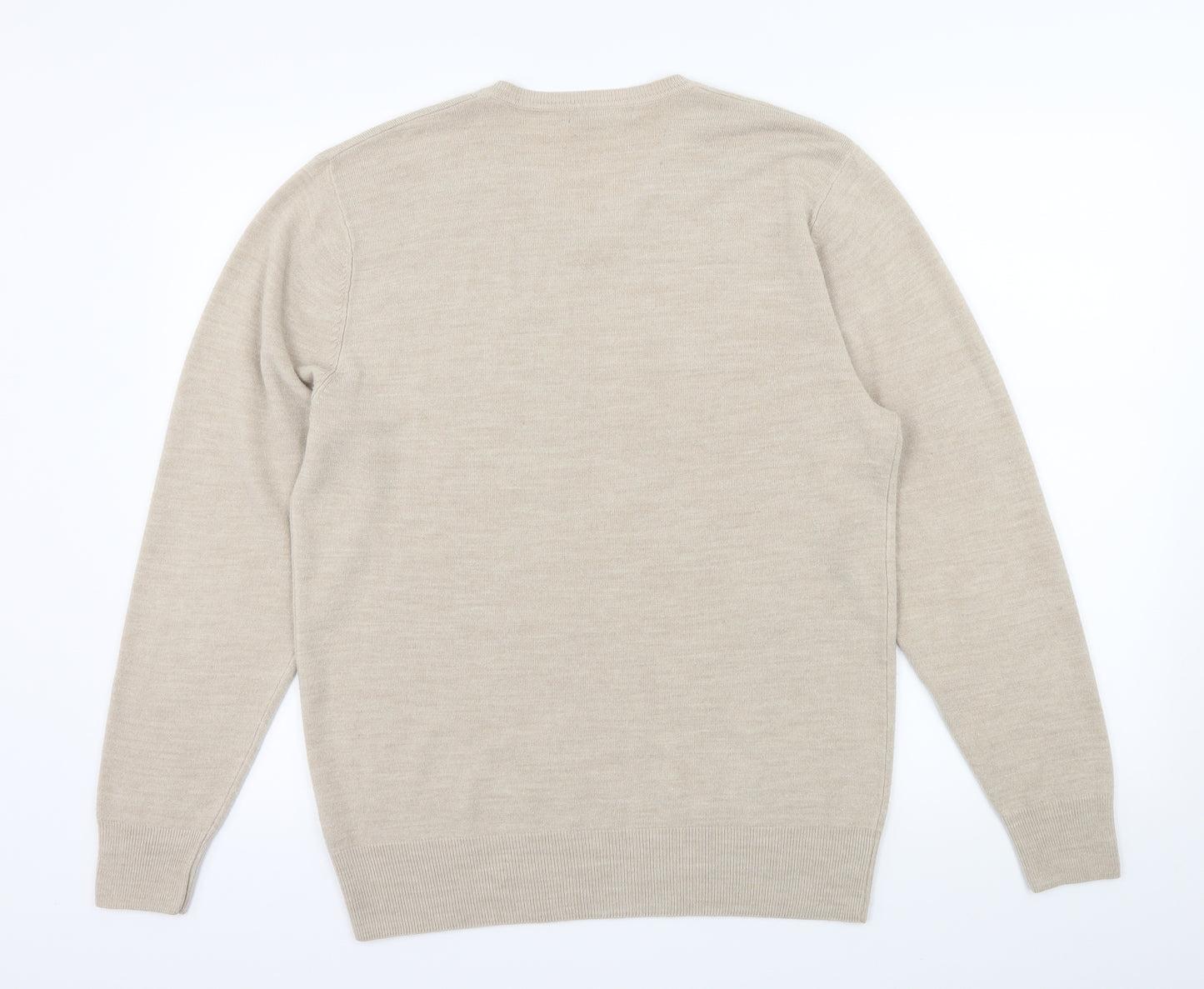George Mens Ivory  Knit Pullover Jumper Size M