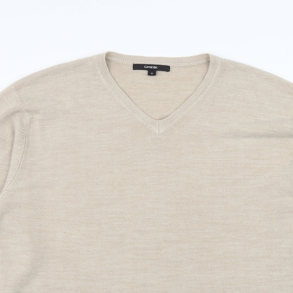 George Mens Ivory  Knit Pullover Jumper Size M