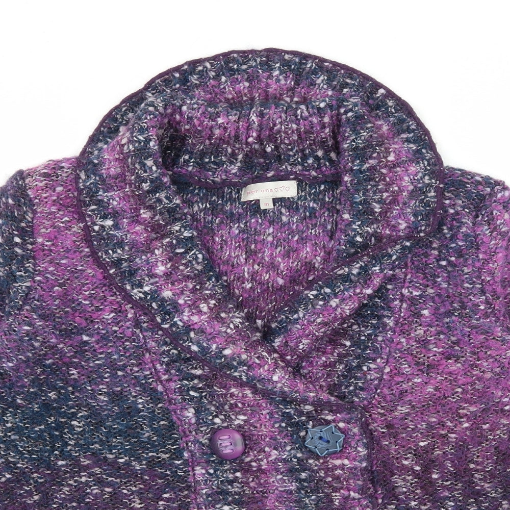 Per Una Womens Purple  Knit Cardigan Jumper Size M