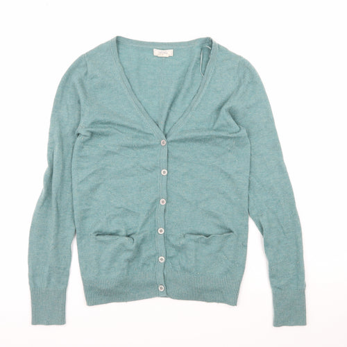 Fat Face Womens Blue  Knit Cardigan Jumper Size 6