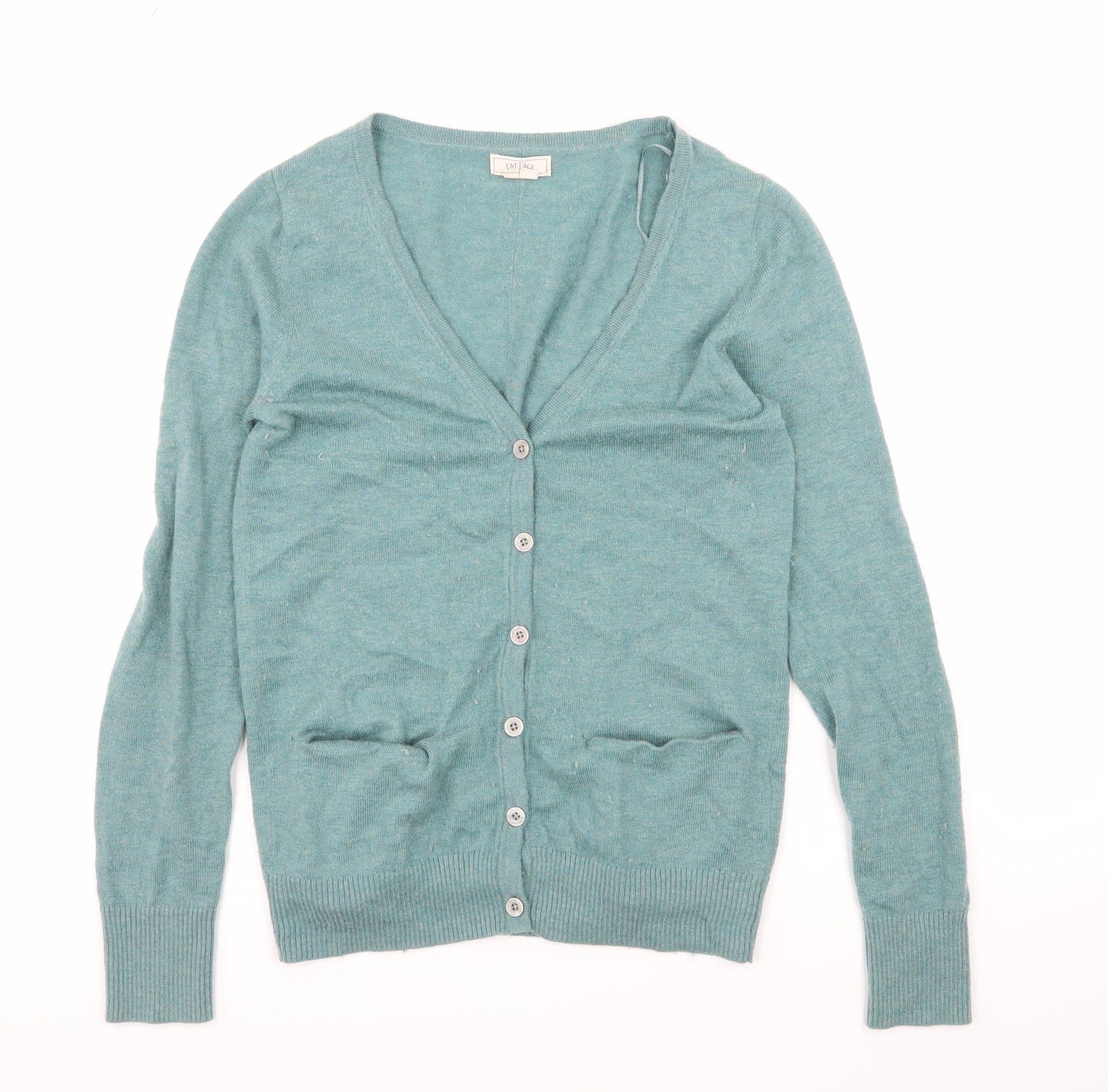 Fat Face Womens Blue  Knit Cardigan Jumper Size 6
