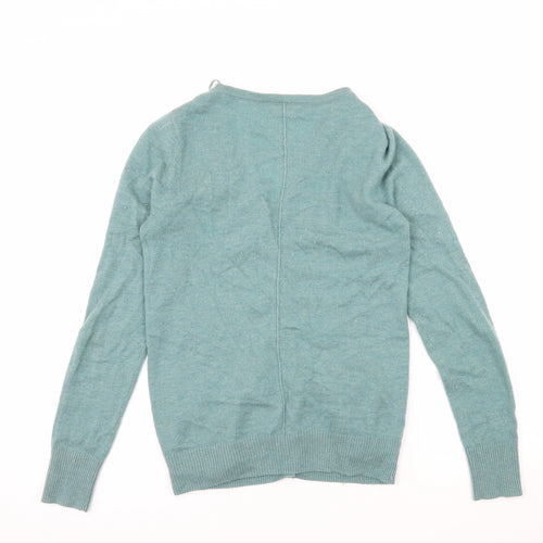 Fat Face Womens Blue  Knit Cardigan Jumper Size 6