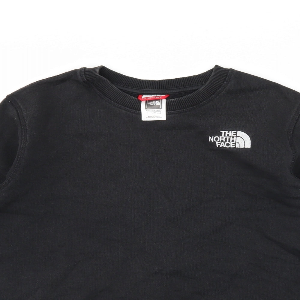 The North Face Boys Black  Jersey Pullover Sweatshirt Size L