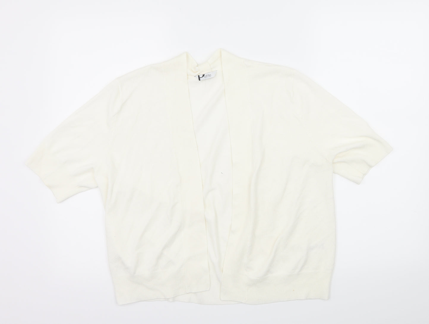 BHS Womens White  Knit Cardigan Jumper Size 18