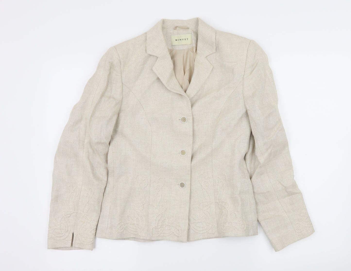 Minuet Womens Ivory   Jacket Blazer Size 8