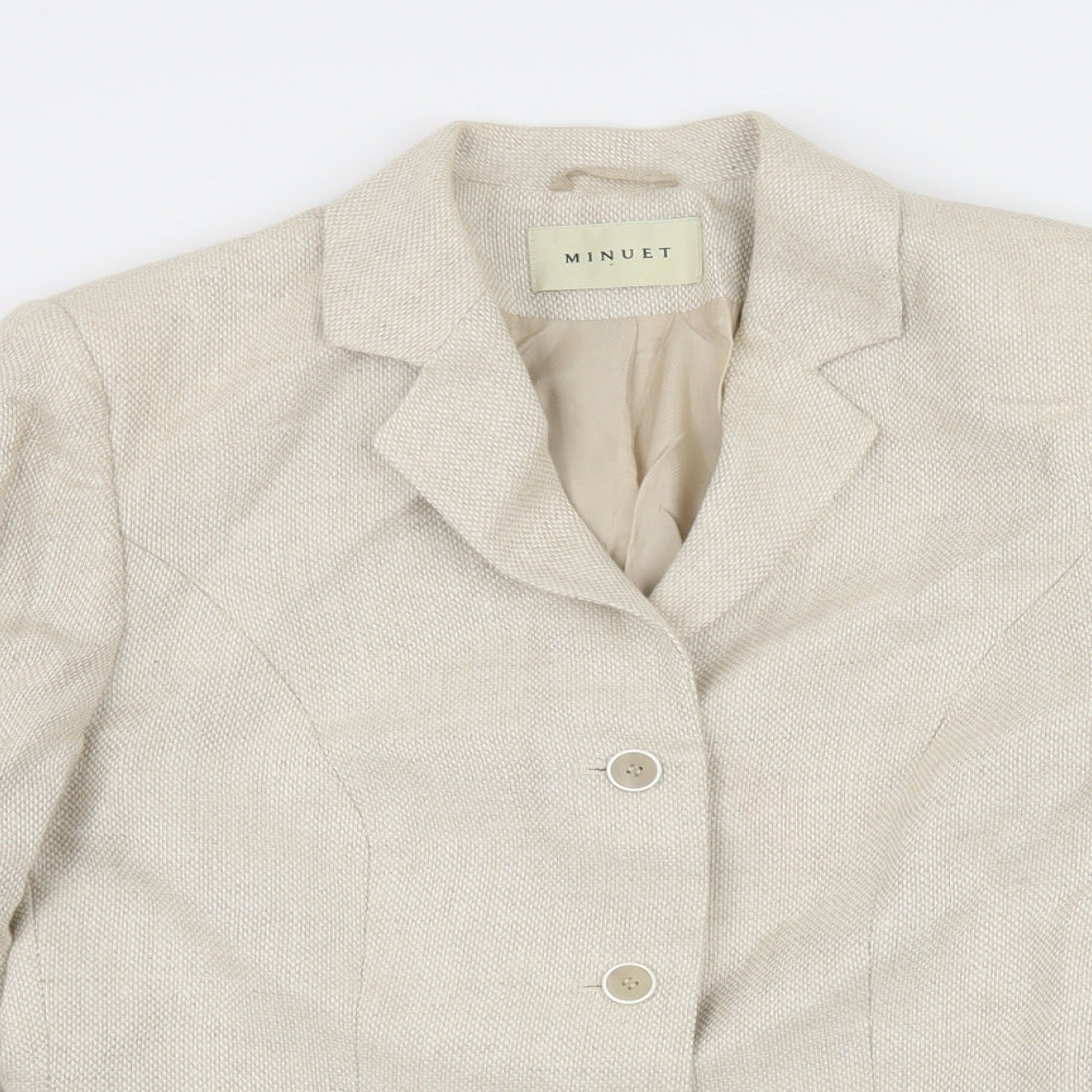 Minuet Womens Ivory   Jacket Blazer Size 8
