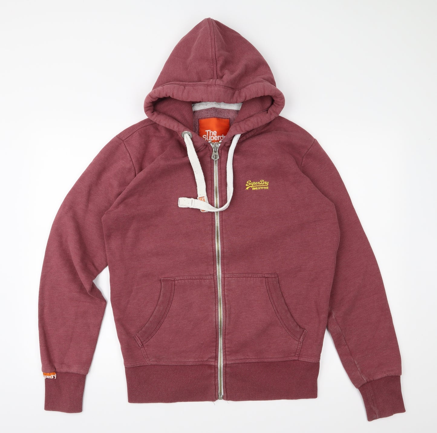 Superdry Womens Pink  Jersey Full Zip Hoodie Size M