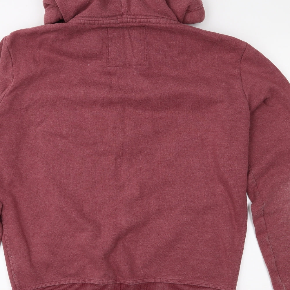 Superdry Womens Pink  Jersey Full Zip Hoodie Size M