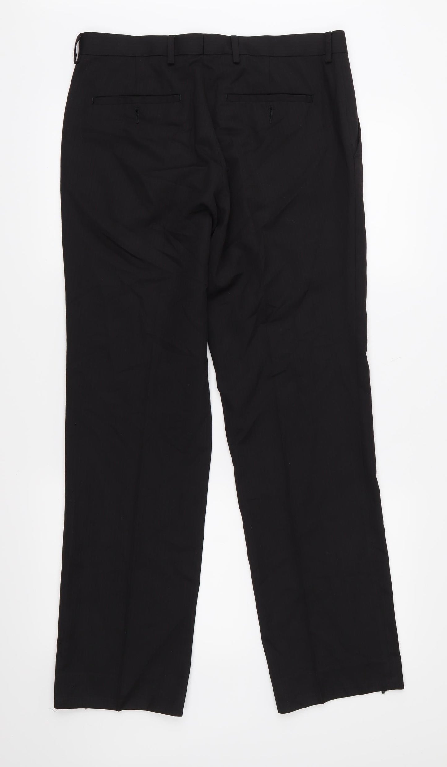 Linea Mens Black Striped  Trousers  Size 32 L31 in