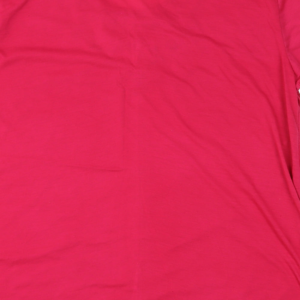 Hoang Womens Pink  Jersey Basic T-Shirt Size XL