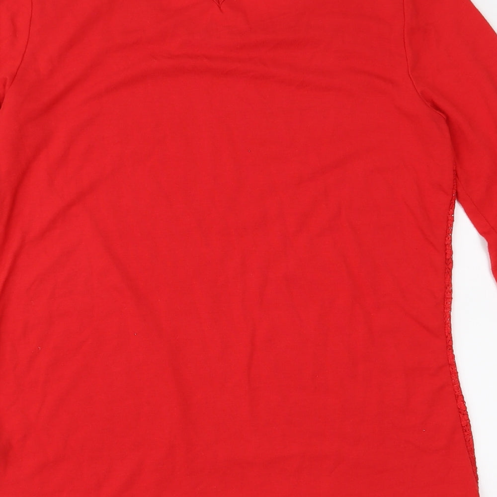 Dorothy Perkins Womens Red  Jersey Basic Blouse Size 10