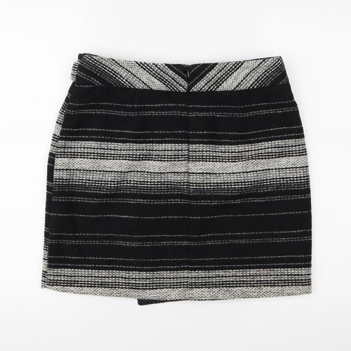 George Womens Black Striped  Mini Skirt Size 10