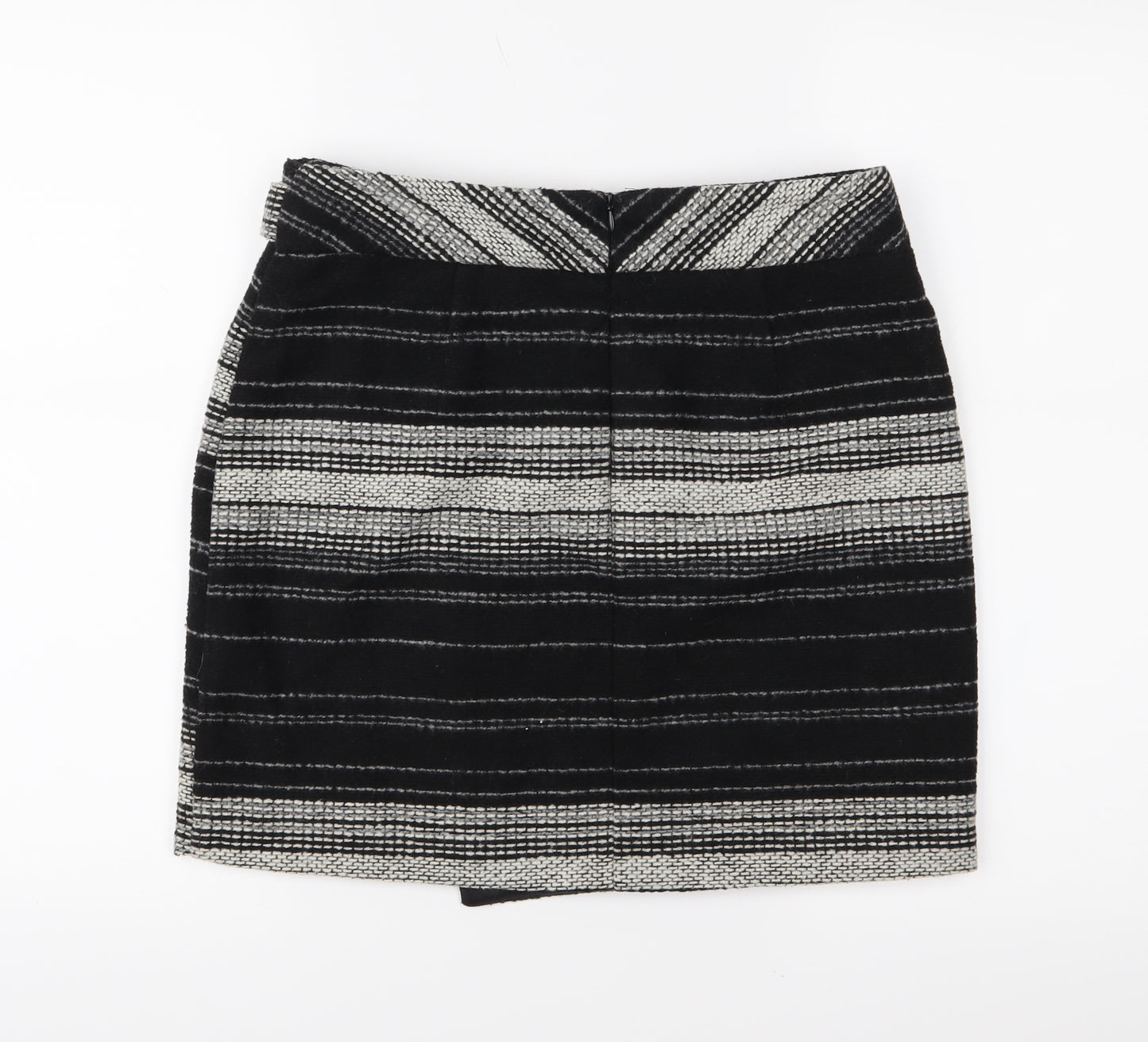 George Womens Black Striped  Mini Skirt Size 10